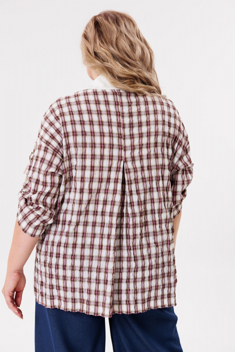 Блузы Michel chic 751/1 клетка,бежевый