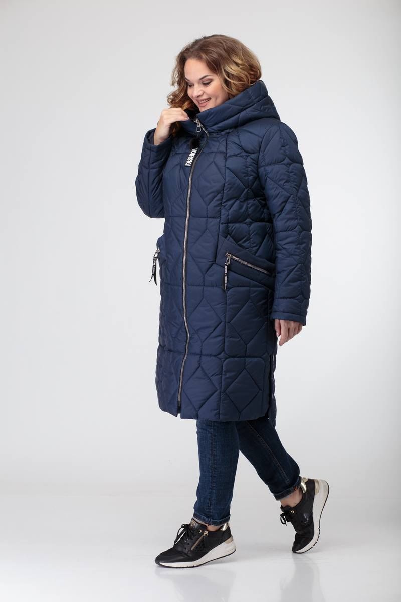 Женское пальто TrikoTex Stil М3420 синий