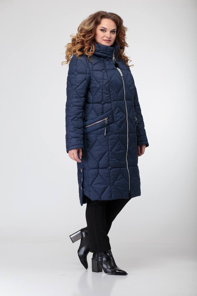 Женское пальто TrikoTex Stil М3420 синий
