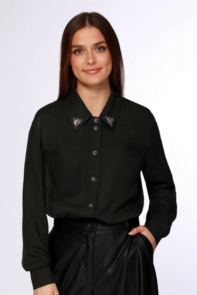 Блузы Полинушка 151/4 изумрудный