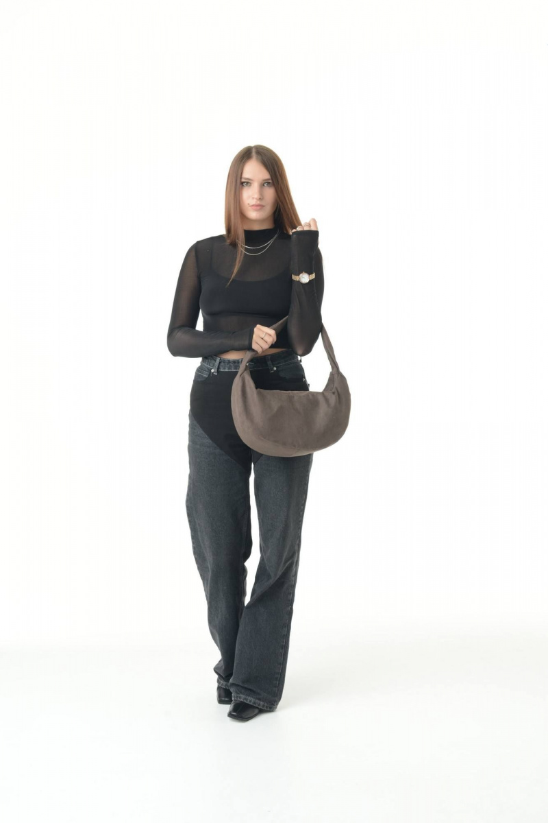Женская сумка MT.Style HOBO brown-velour
