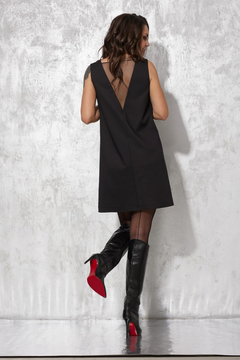 Платья MG Wear 5104 черный_в_точку