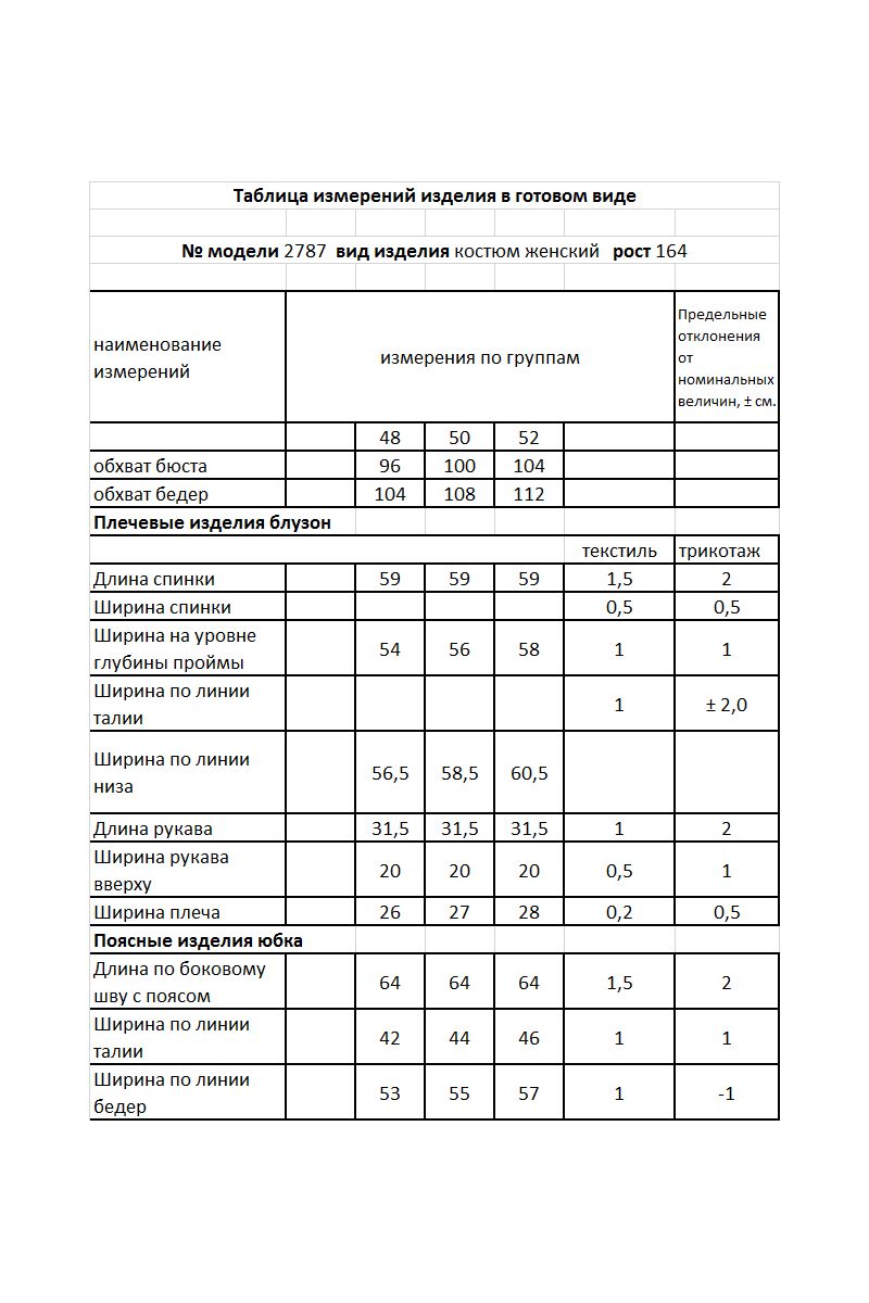 Юбочный комплект Мода Юрс 2787 молочный_василек