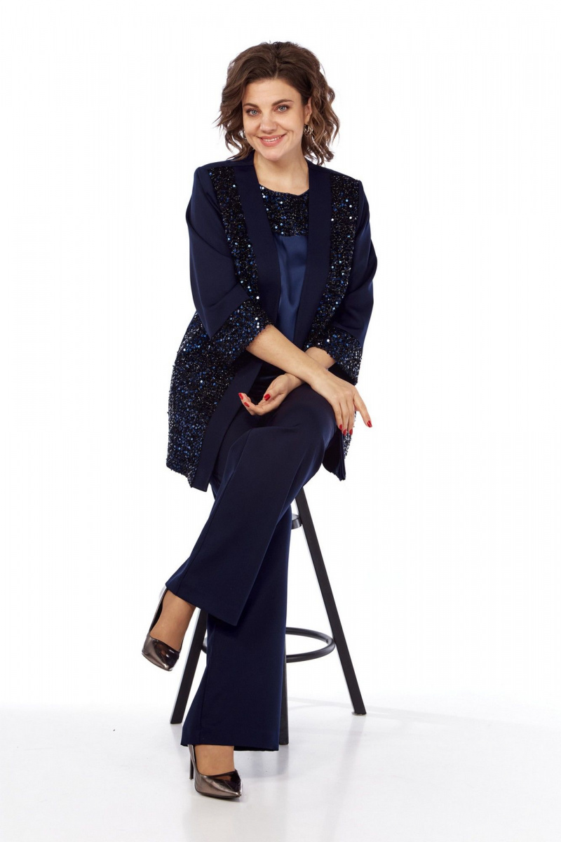 Брючный костюм VI ORO VR-1161 королевский_синий