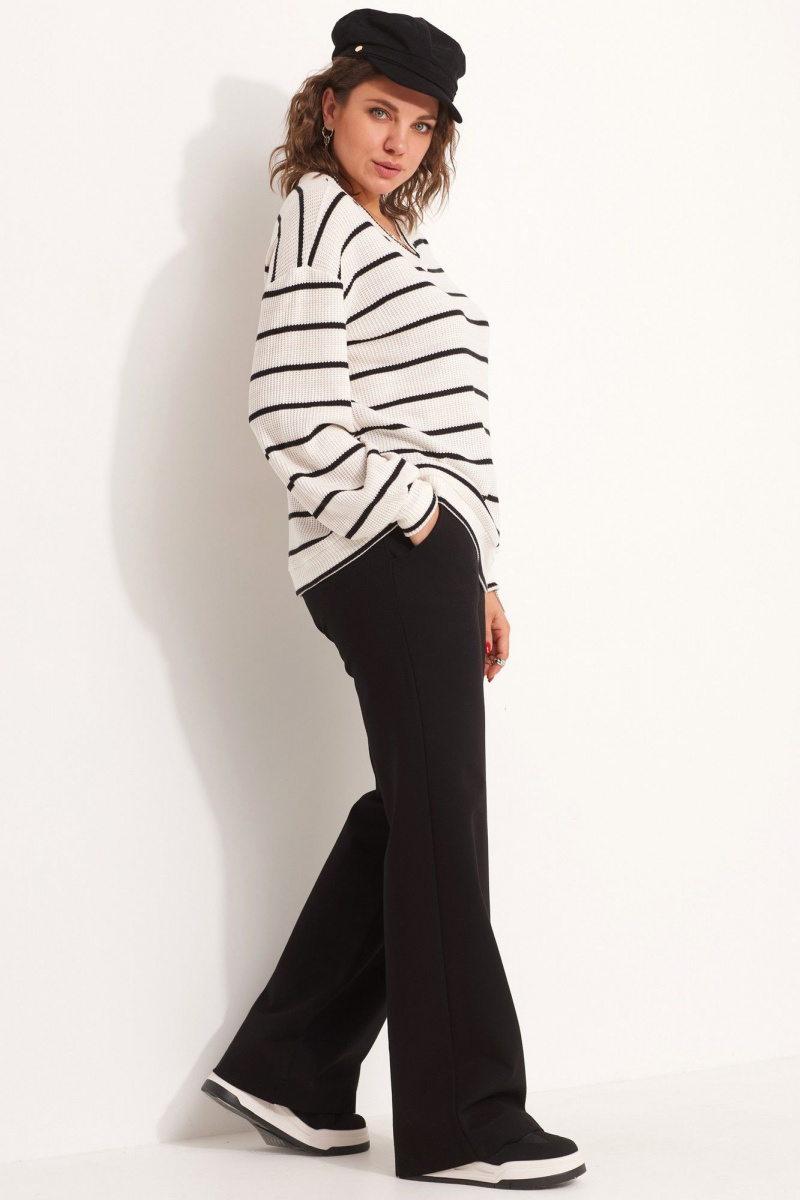 Блузы BegiModa 4110 чёрно-белый