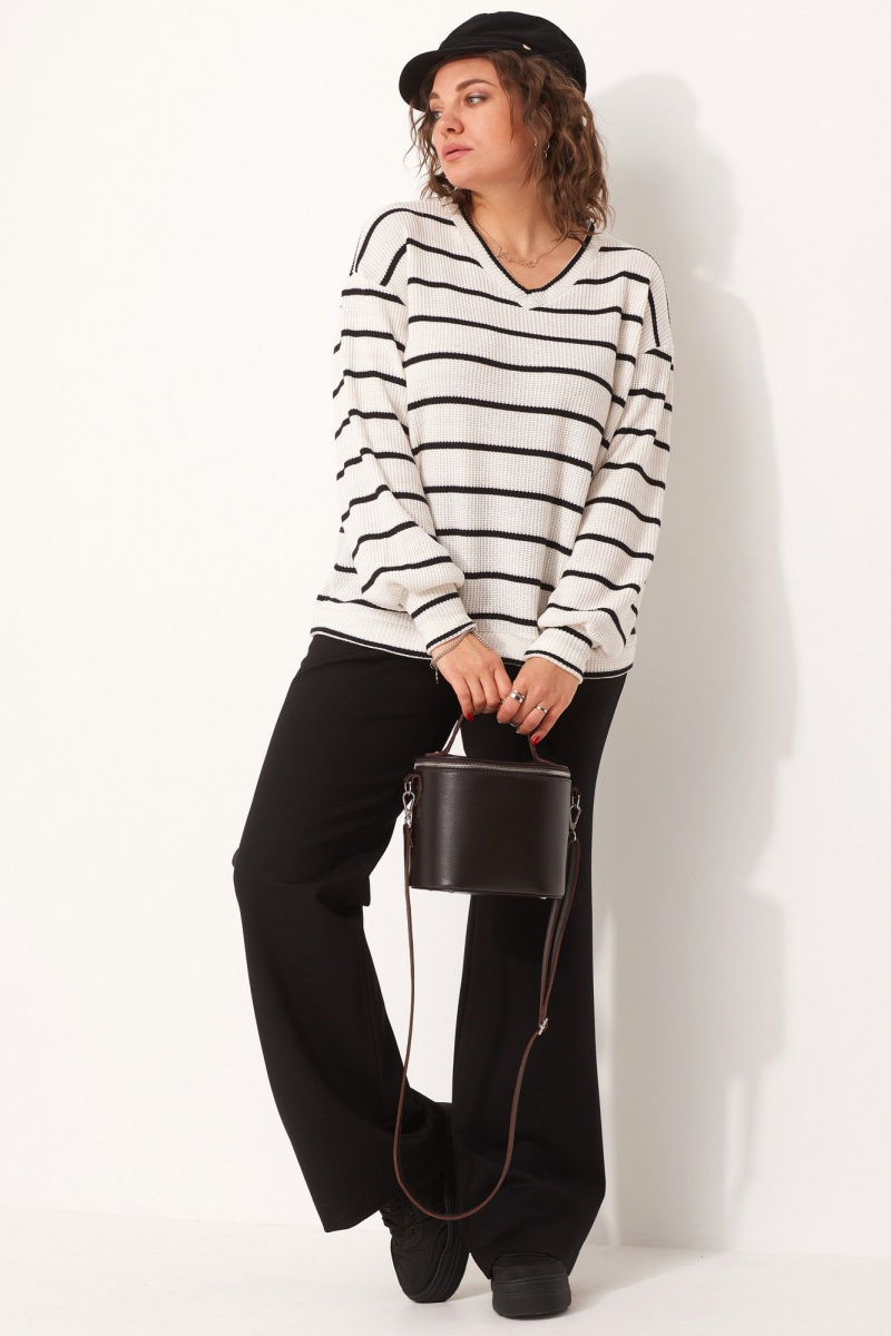Блузы BegiModa 4110 чёрно-белый