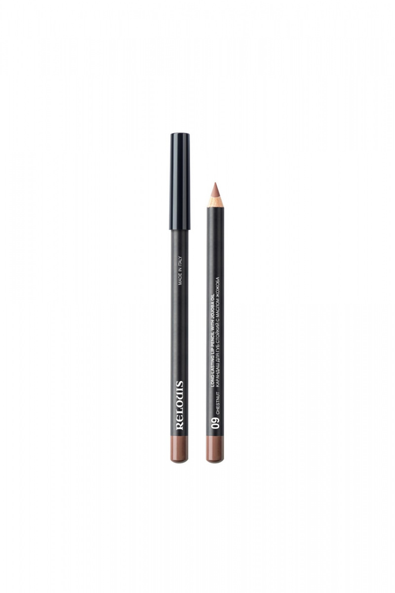 Карандаши для губ Relouis LONG-LASTING LIP PENCIL WITH JOJOBA OIL 09 CHESTNUT