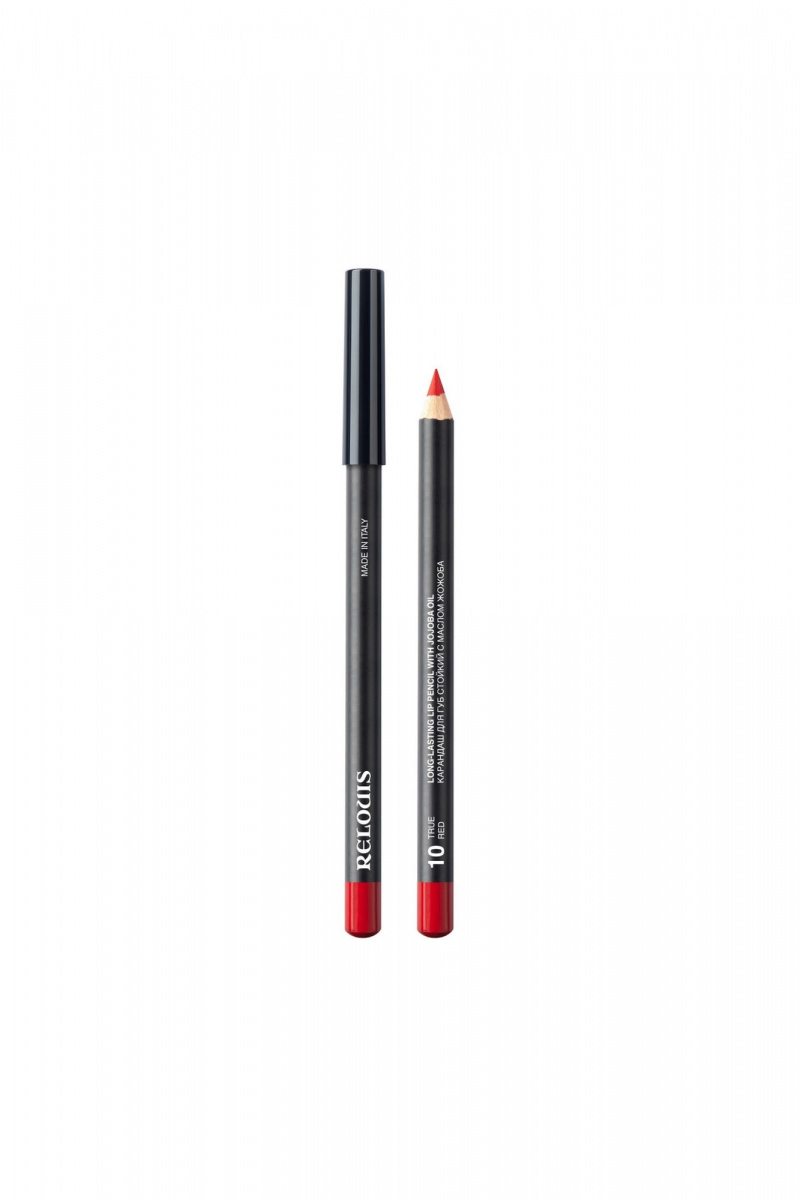 Карандаши для губ Relouis LONG-LASTING LIP PENCIL WITH JOJOBA OIL 10 TRUE RED