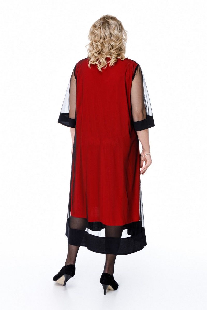 Платье Pretty 1869 красный-черный