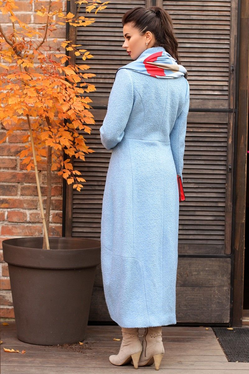 Женское пальто Мода Юрс 2519 голубой