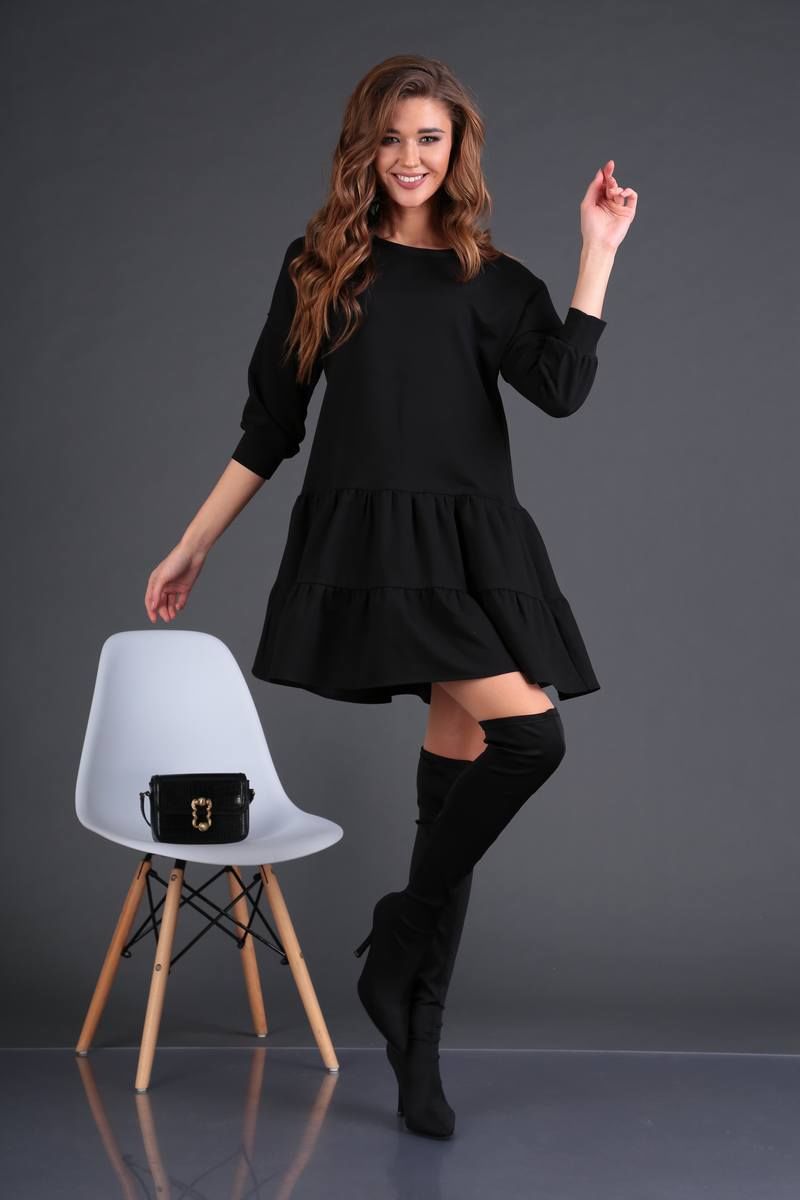 Платье DoMira 01-570 черный