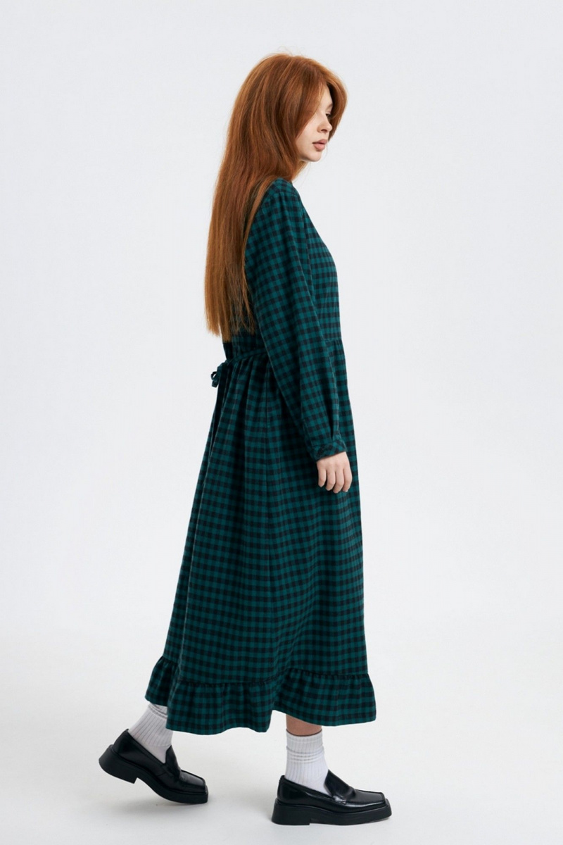 Платья Individual design 24241 клетка/зеленый