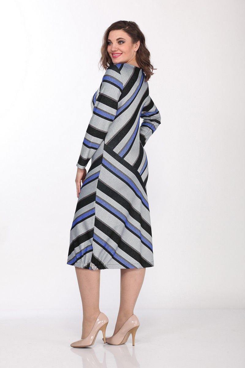 Платья Lady Style Classic 2020/2 серый-синий