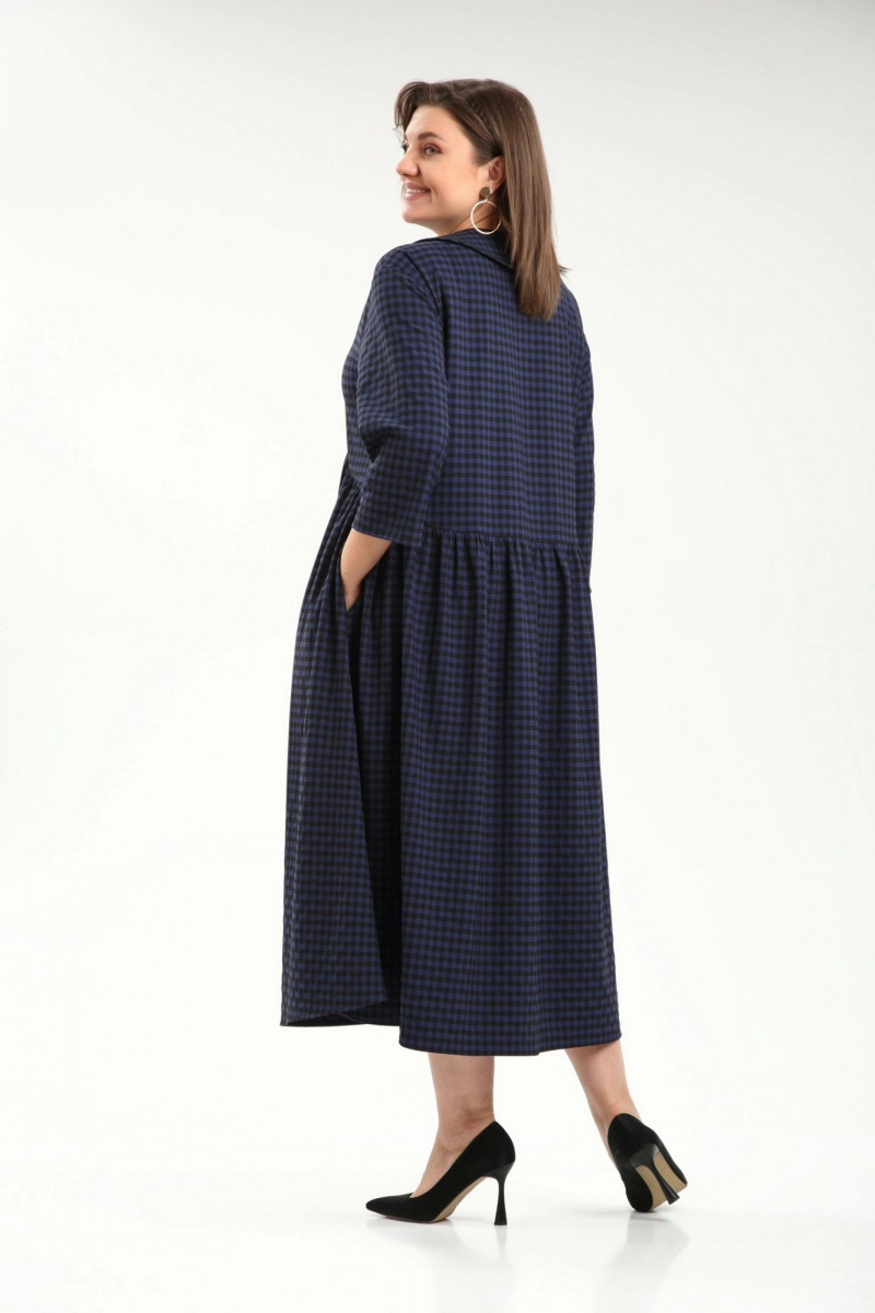 Платья Avenue Fashion 0135 клетка_синий+черный