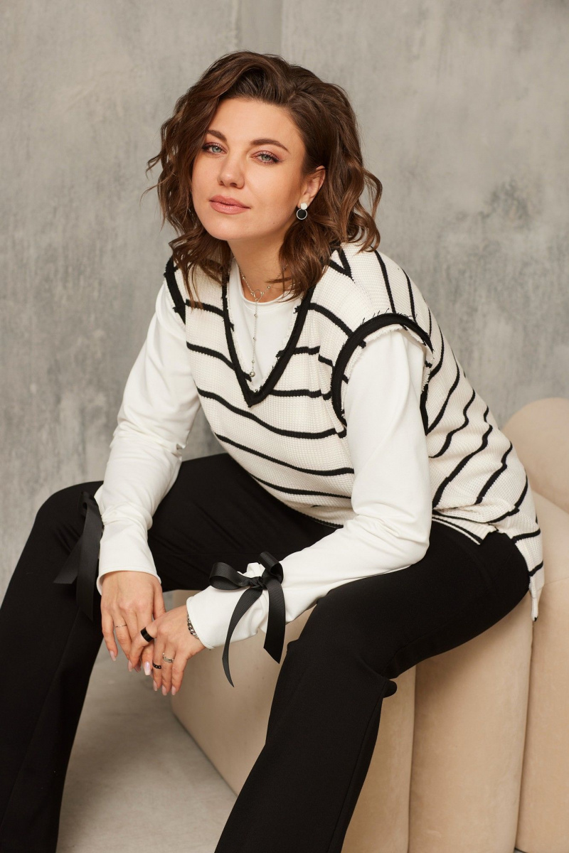 Жилеты BegiModa 7017 черно-белый