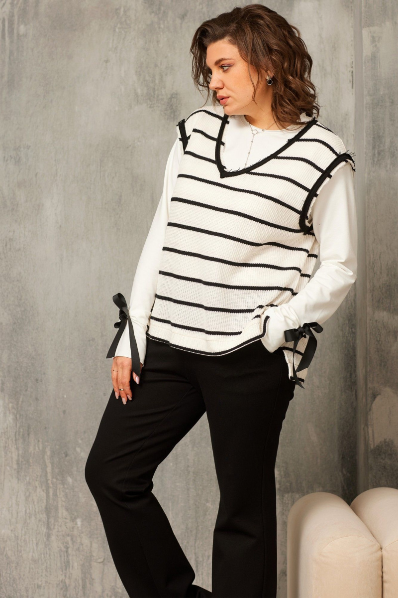 Жилеты BegiModa 7017 черно-белый