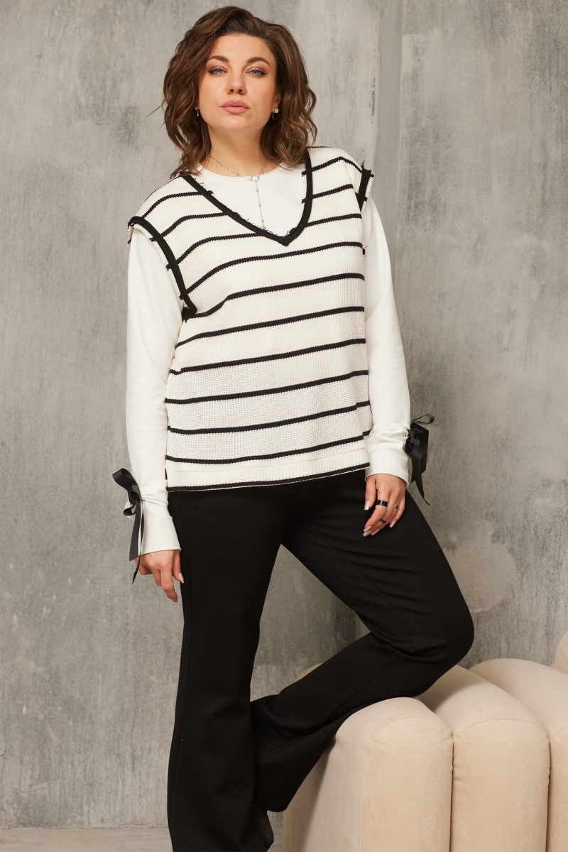 Жилеты BegiModa 7017 черно-белый