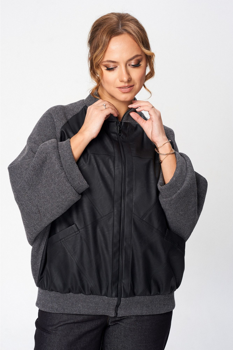 Джемперы Liona Style 884 черный-серый