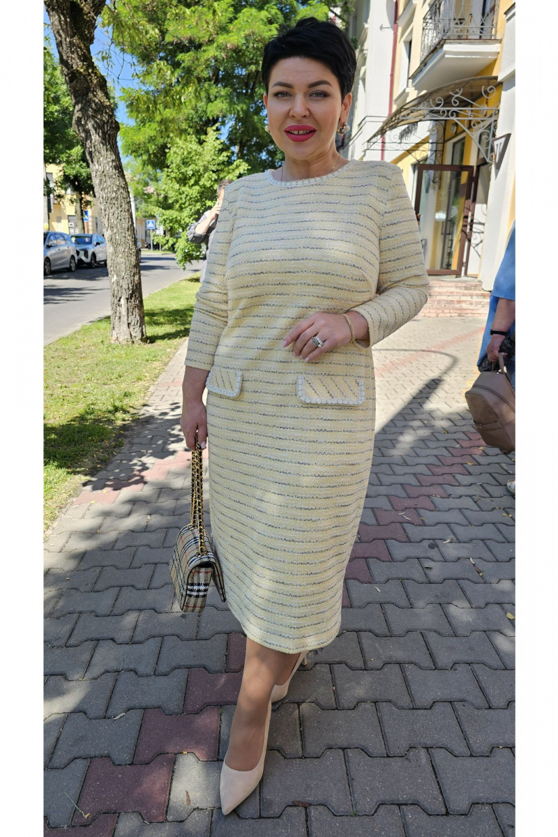 Платья Vittoria Queen 22533 полоска-меланж