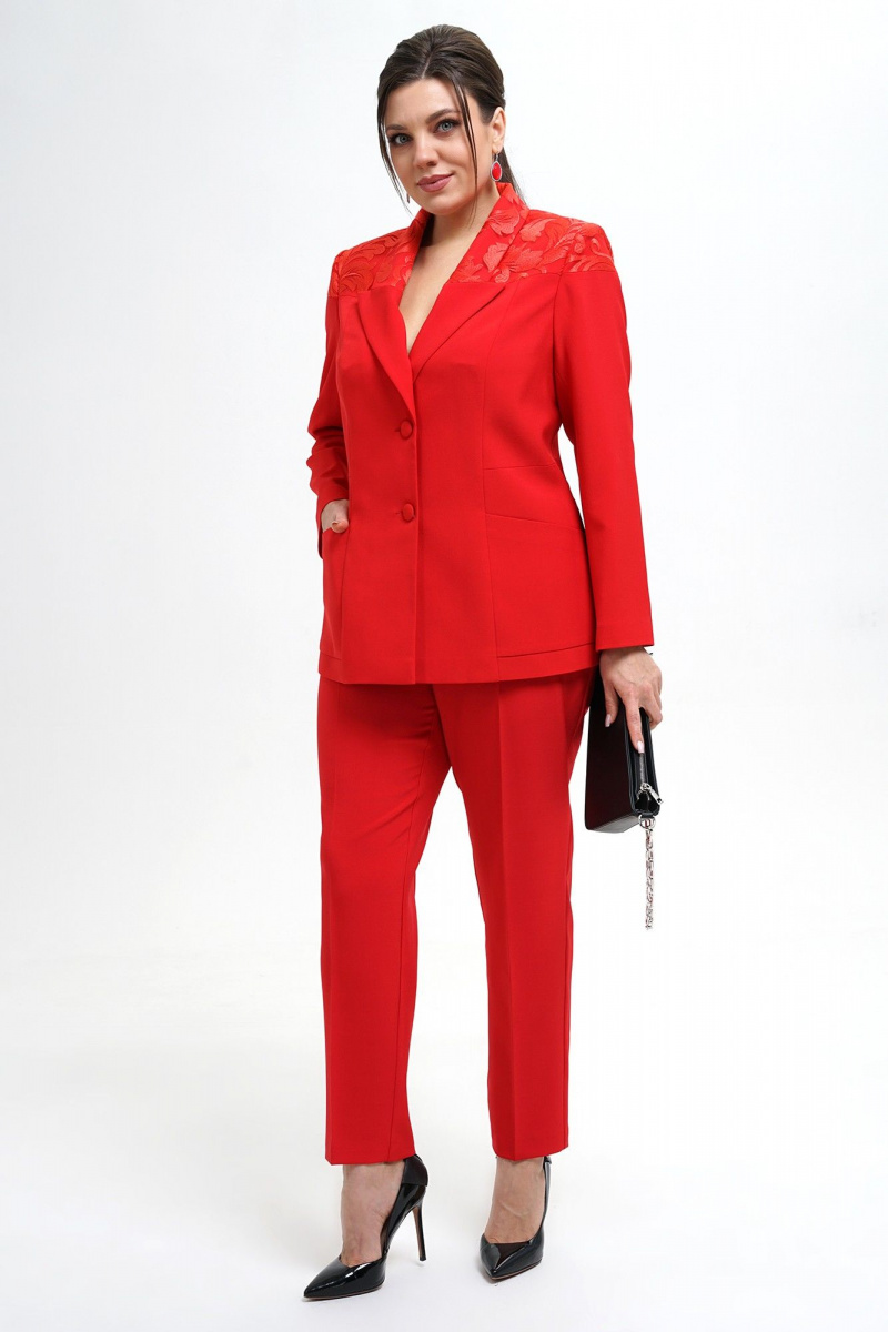 Брючный костюм Alani Collection 2295 красный