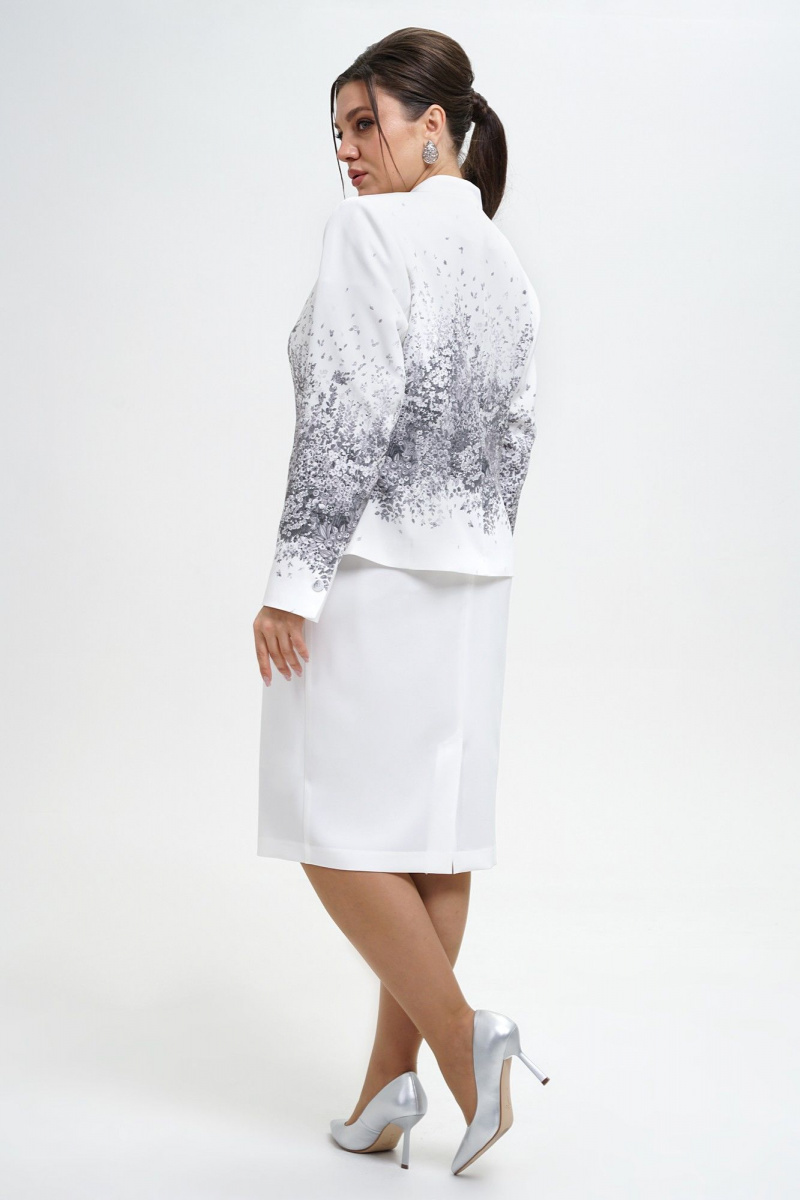 Юбочный костюм Alani Collection 2300 серый_принт