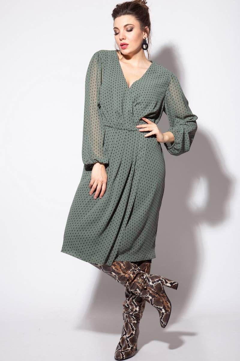 Платье SOVA 11079 зеленый