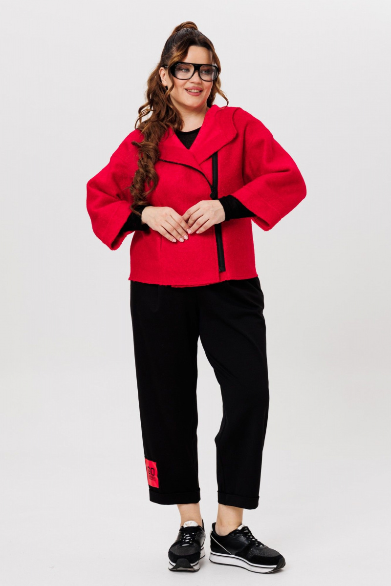Брючный костюм Michel chic 1357/1 красный,черный