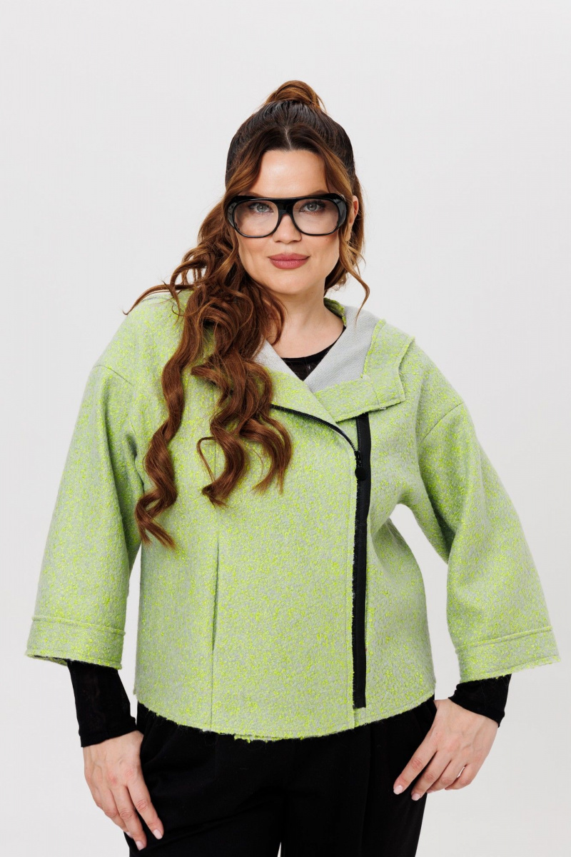 Брючный костюм Michel chic 1357/1 салатовый,черный