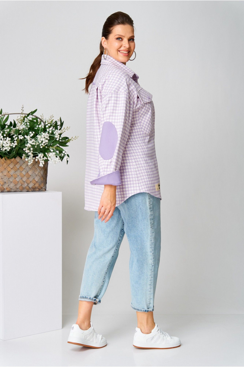 Рубашки AVA fashion М-107 лавандовый