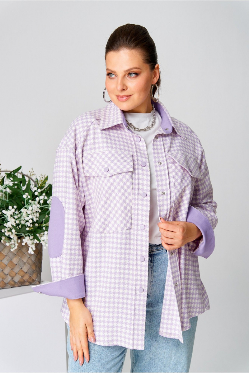 Рубашки AVA fashion М-107 лавандовый
