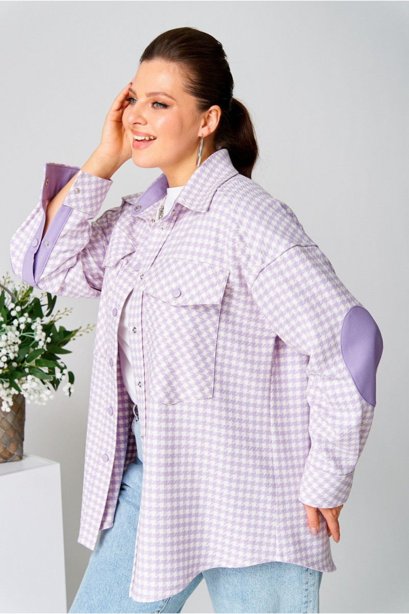 Рубашки AVA fashion М-107 лавандовый