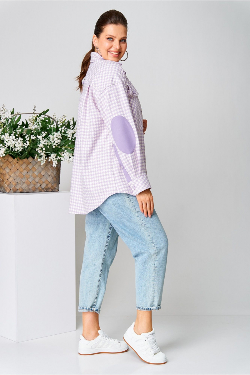 Рубашки AVA fashion М-107 лавандовый