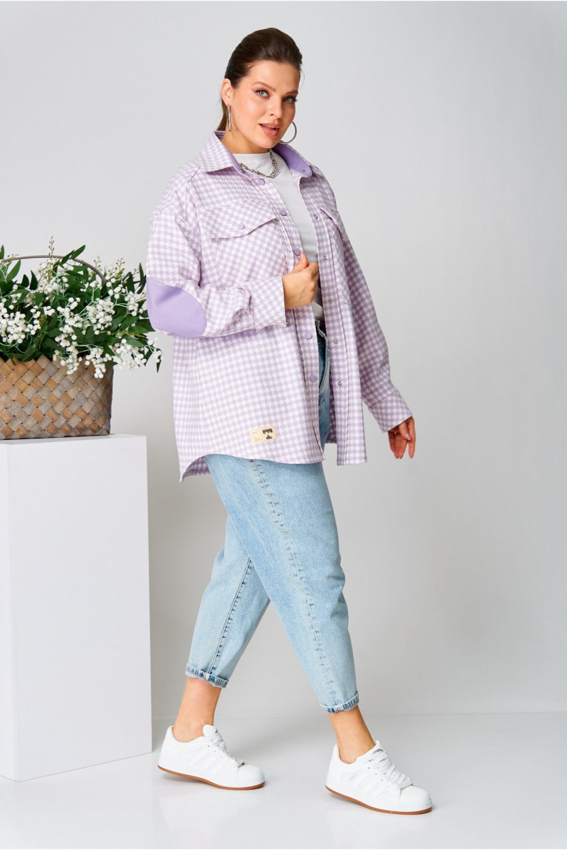 Рубашки AVA fashion М-107 лавандовый