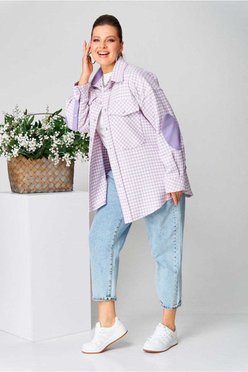 Рубашки AVA fashion М-107 лавандовый