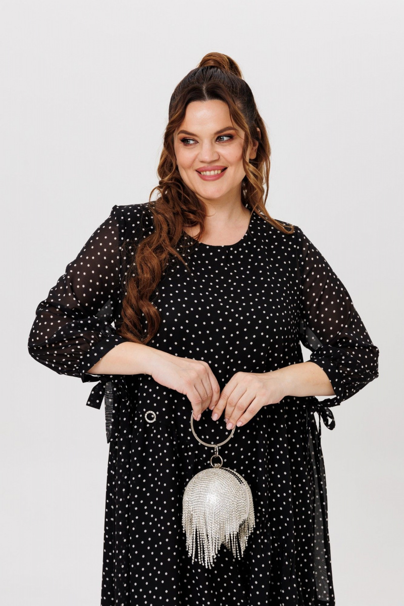 Платья Michel chic 2164 черный,горох