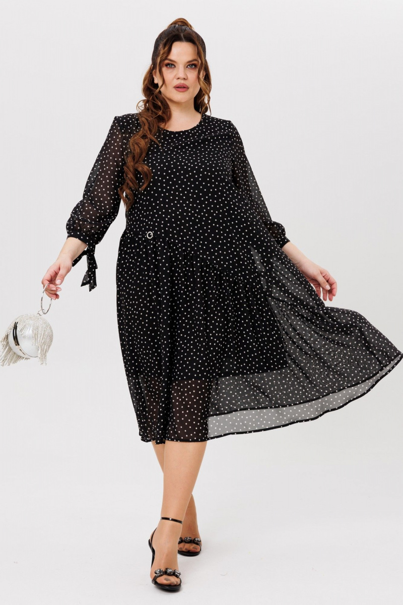 Платья Michel chic 2164 черный,горох
