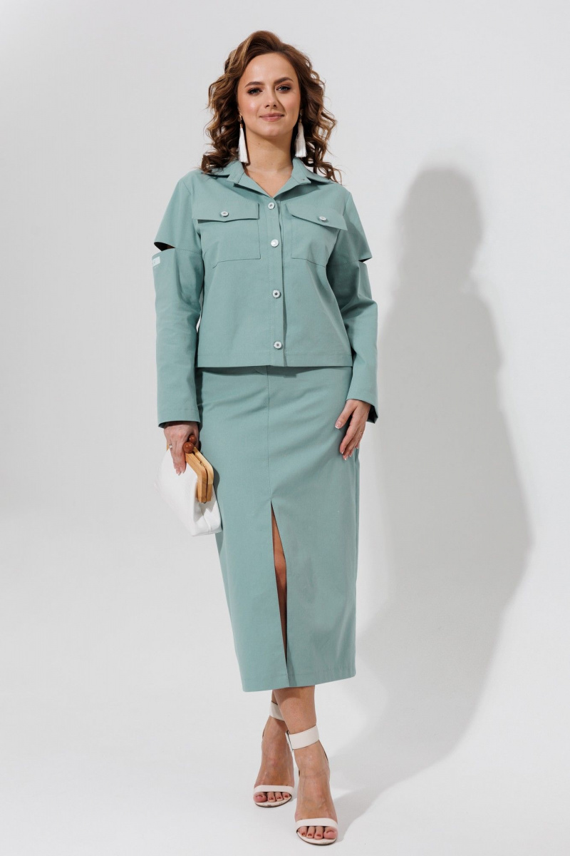Юбочный костюм Galean Style 966 голубой