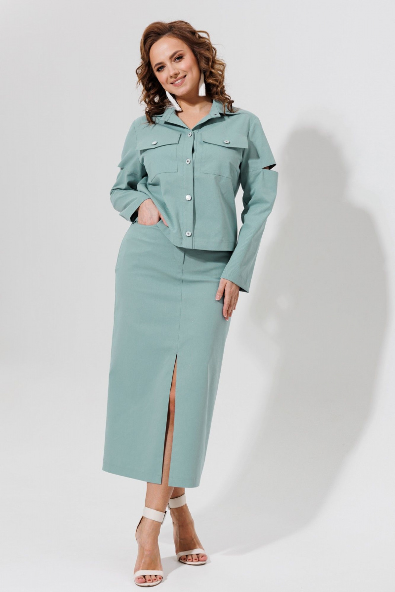 Юбочный костюм Galean Style 966 голубой