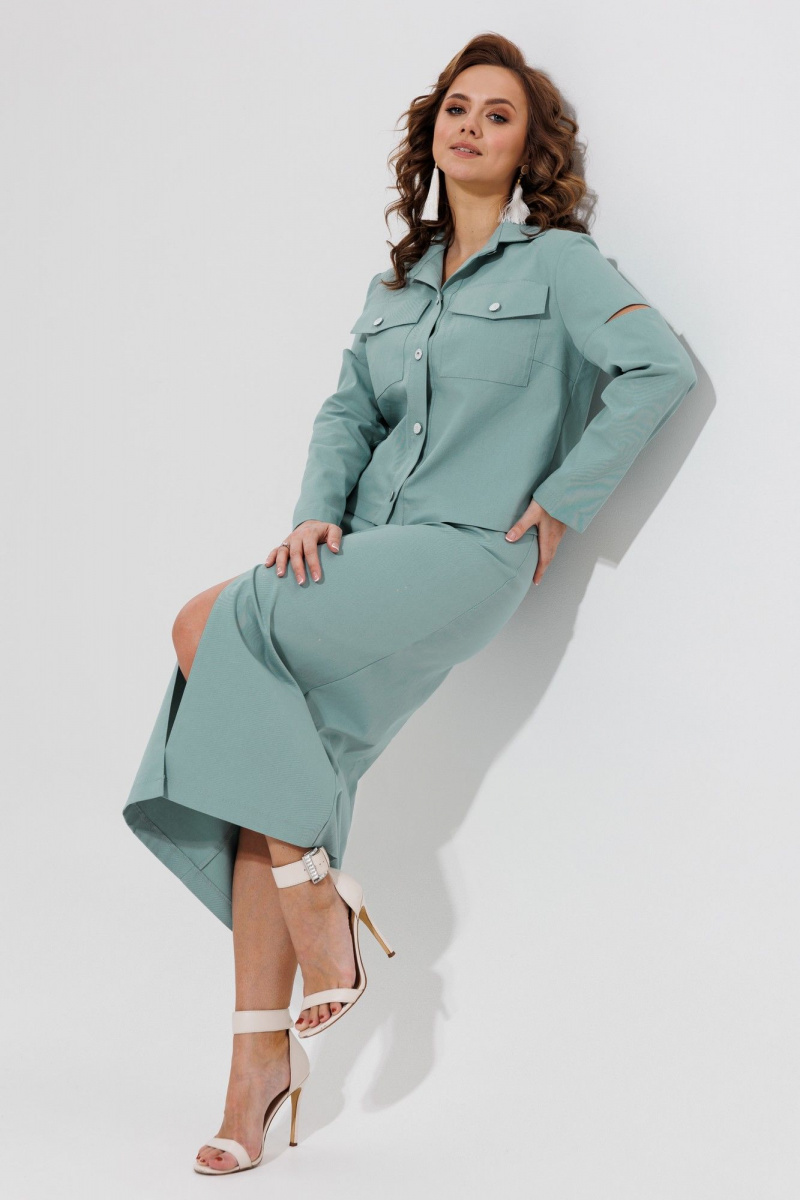 Юбочный костюм Galean Style 966 голубой
