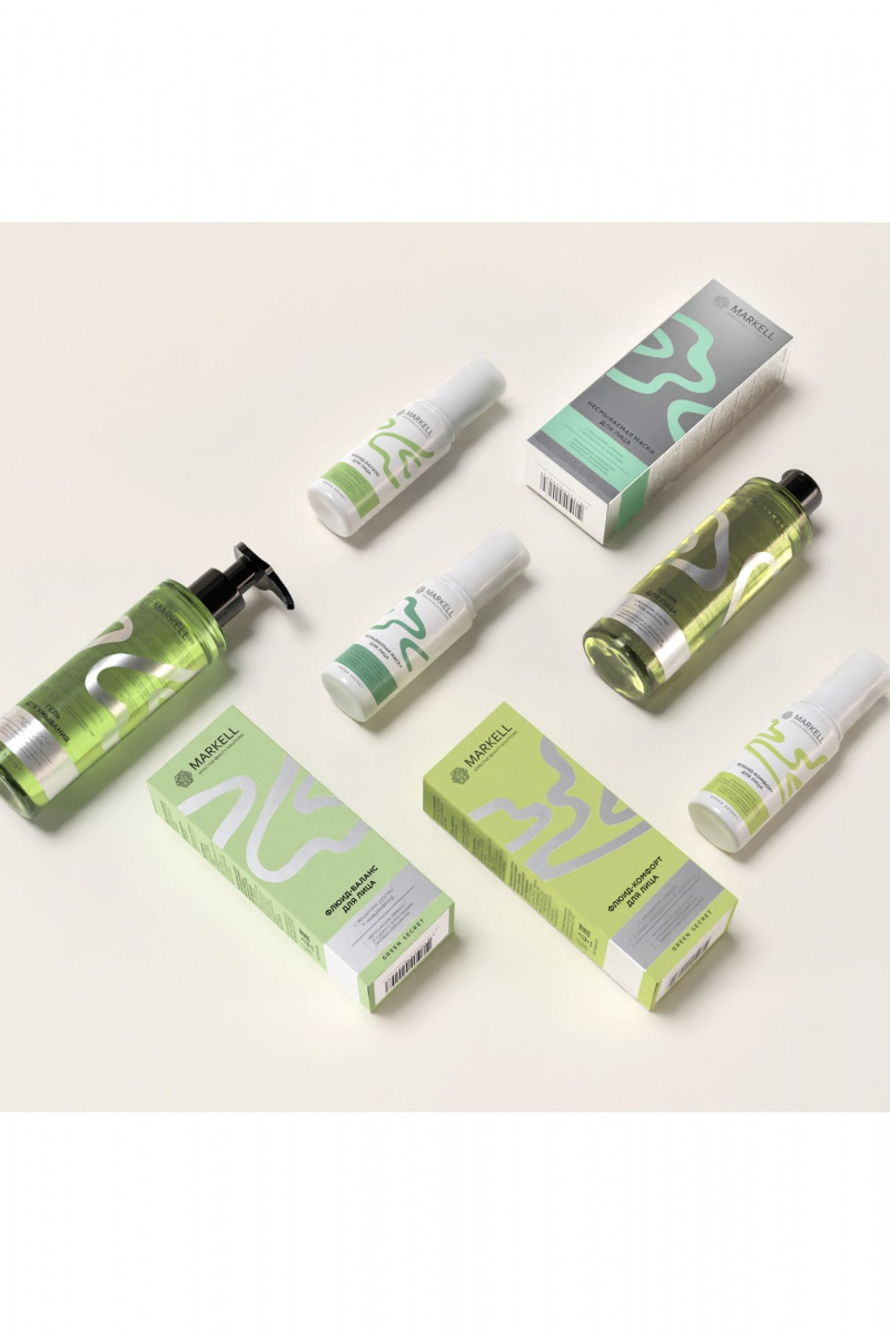 Маски для лица MARKELL Natural GREEN SECRET Несмываемая маска для лица