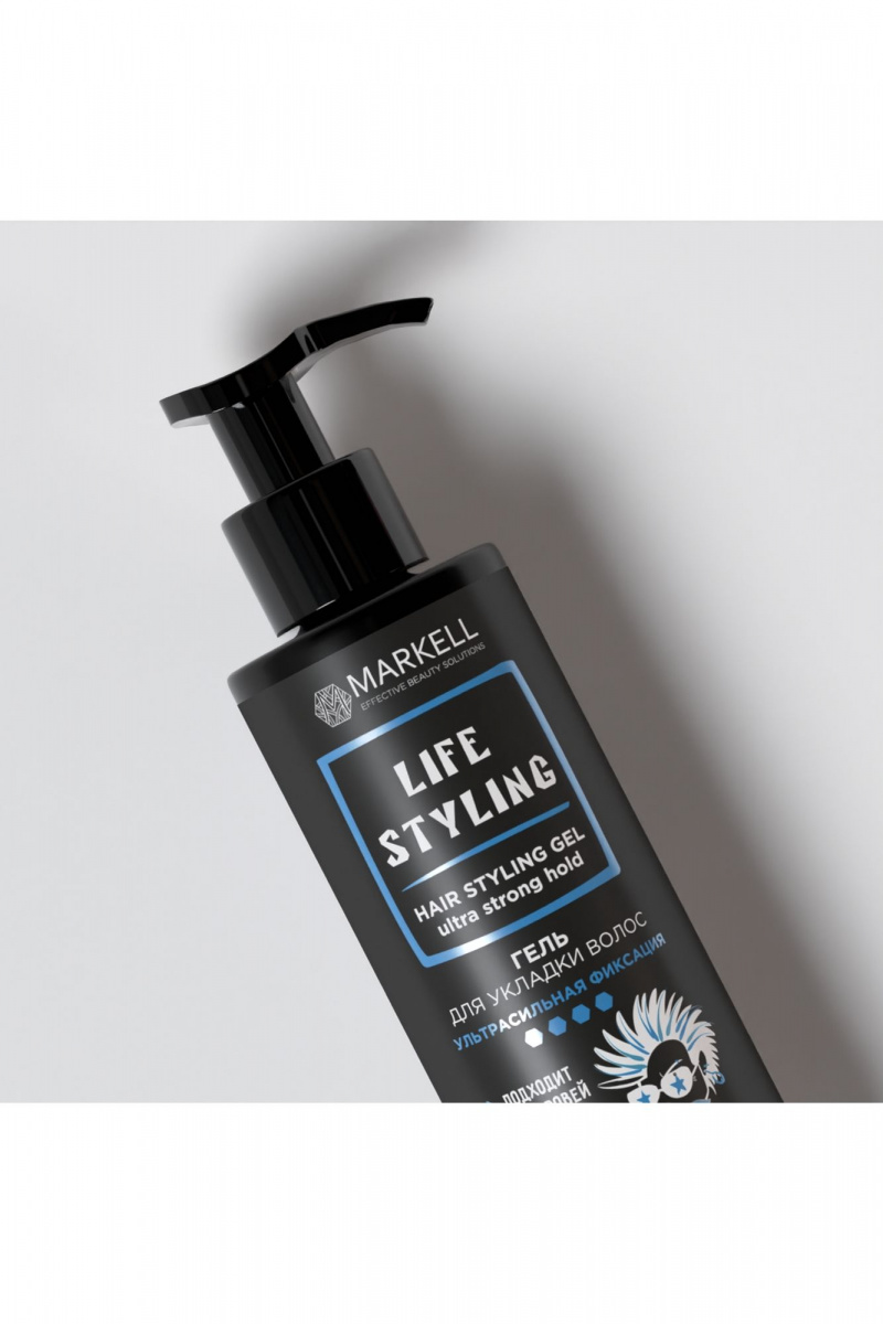 Средства для укладки MARKELL #LIFESTYLING Гель для укладки волос Ультрасильная фиксация