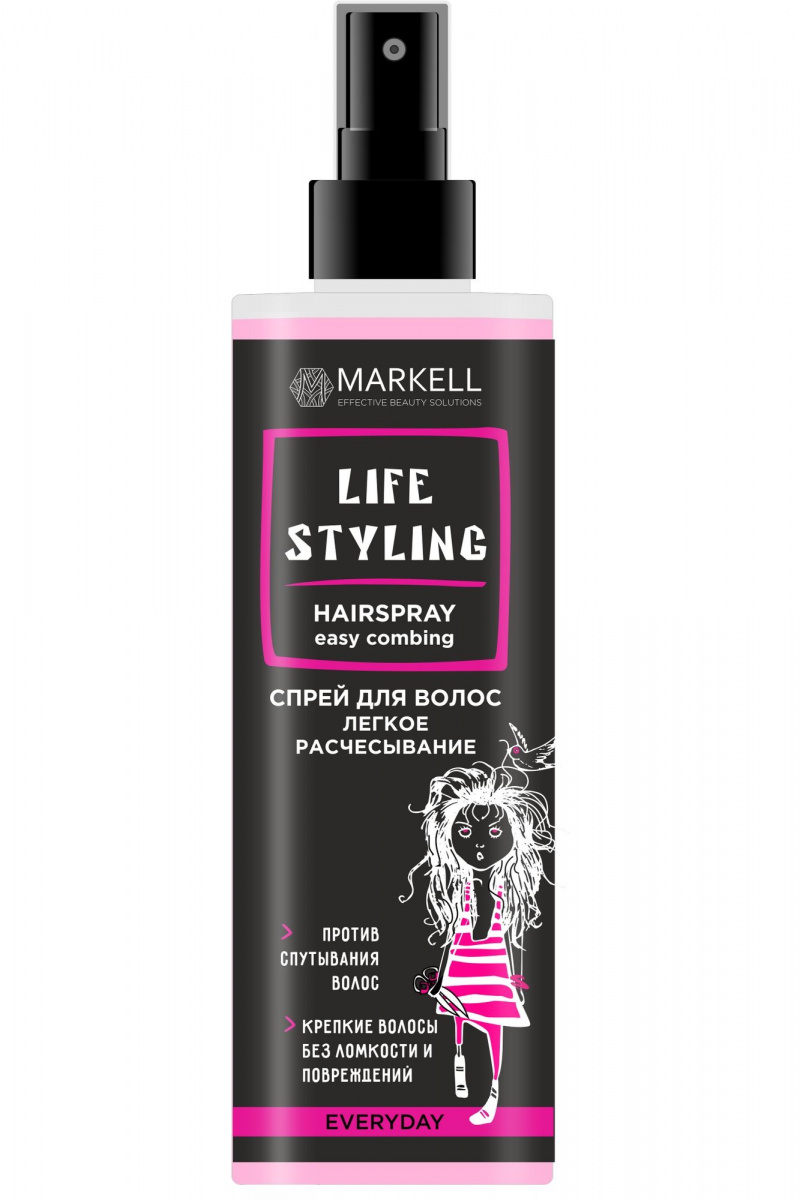 Несмываемые средства MARKELL #LIFESTYLING Спрей для волос Легкое расчёсывание