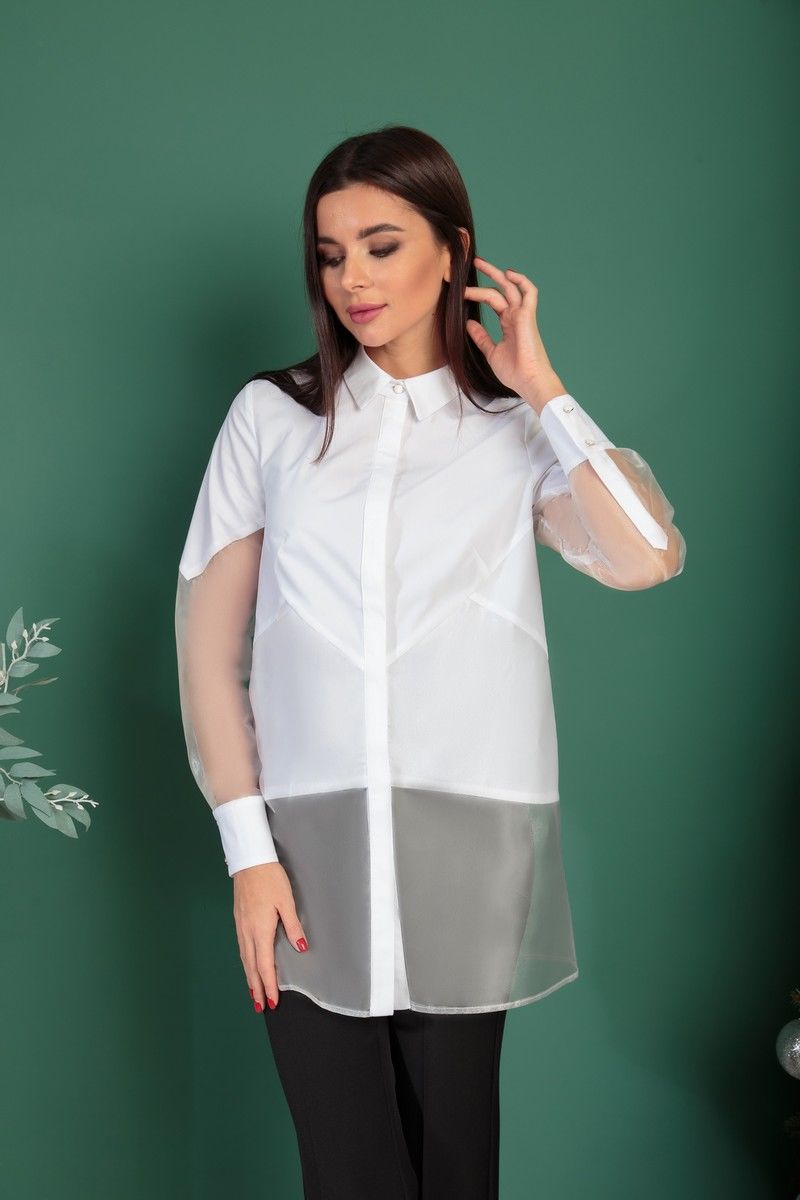 Блузы SandyNa 13871 белый
