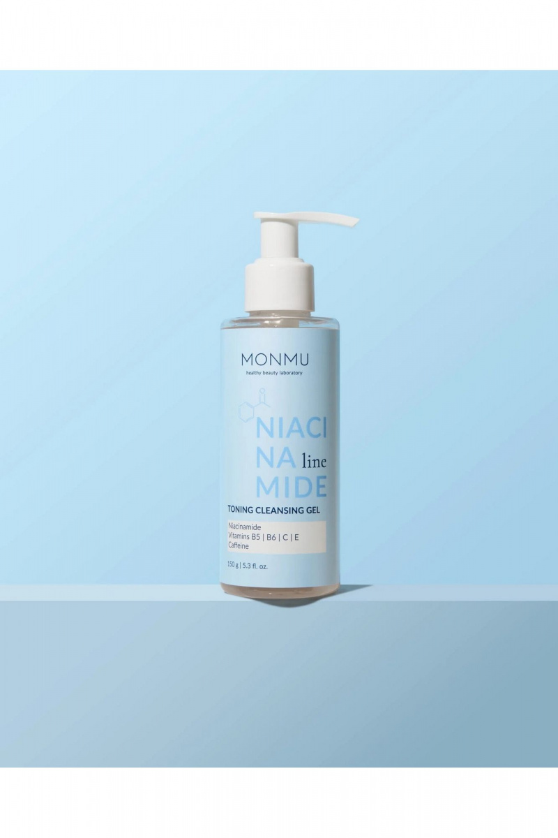 Очищение и демакияж MONMU NIACINAMIDE Toning cleansing gel, 150g