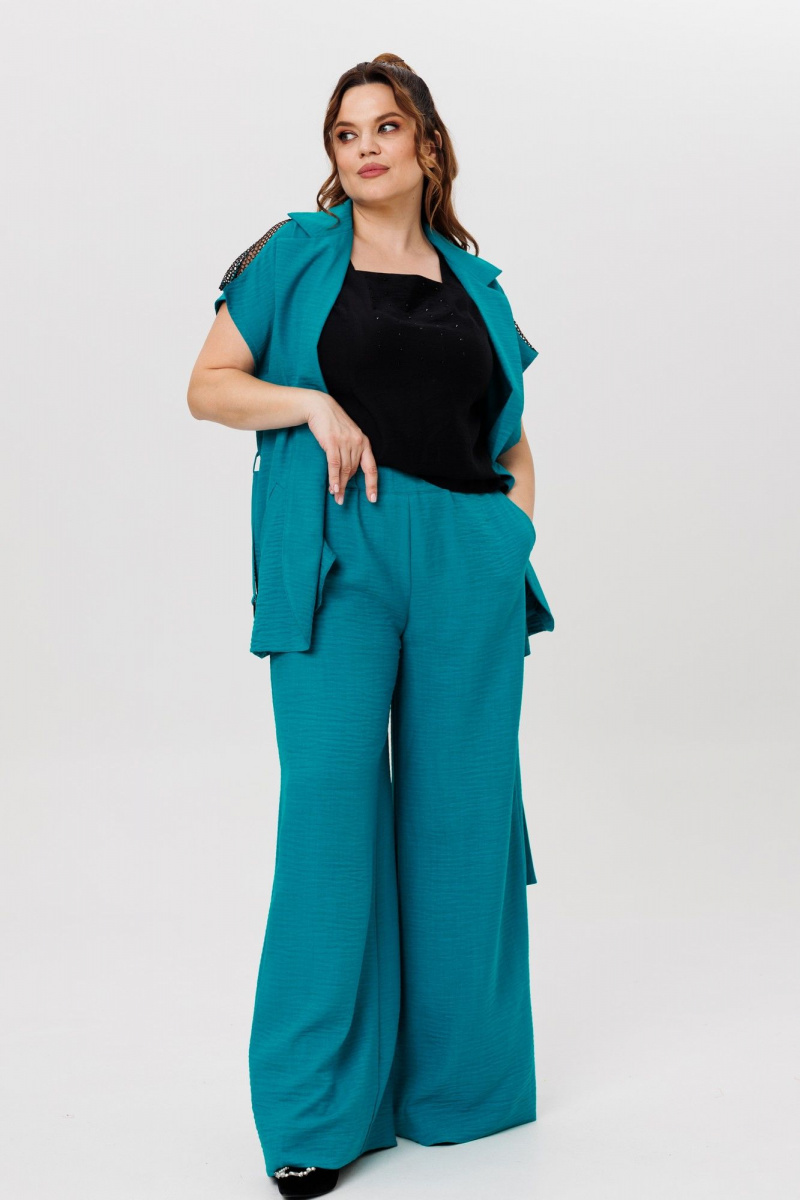 Брючный комплект Michel chic 1408 бирюзовый
