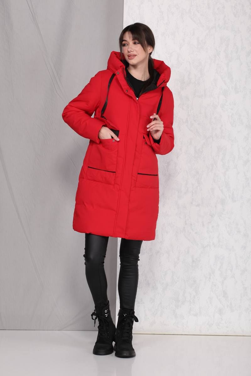 Женское пальто Beautiful&Free 4027 красный