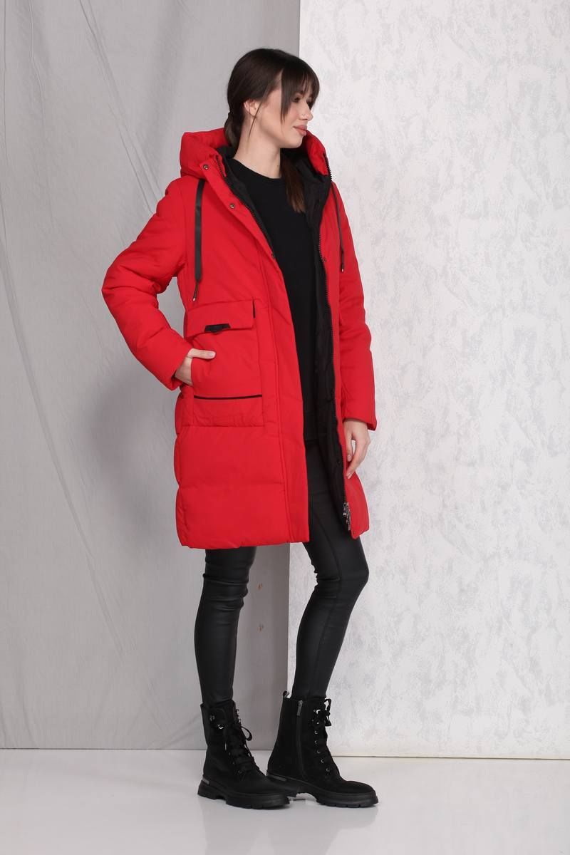 Женское пальто Beautiful&Free 4027 красный