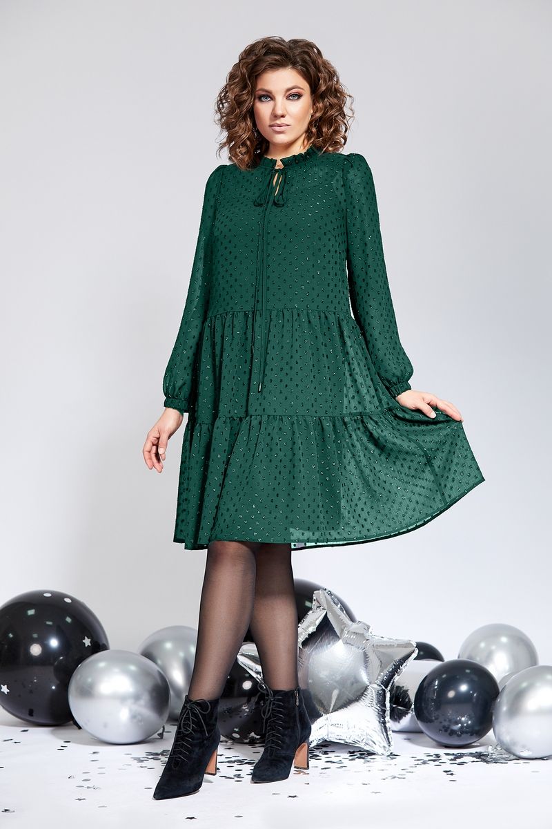 Платье Милора-стиль 848 зелёный