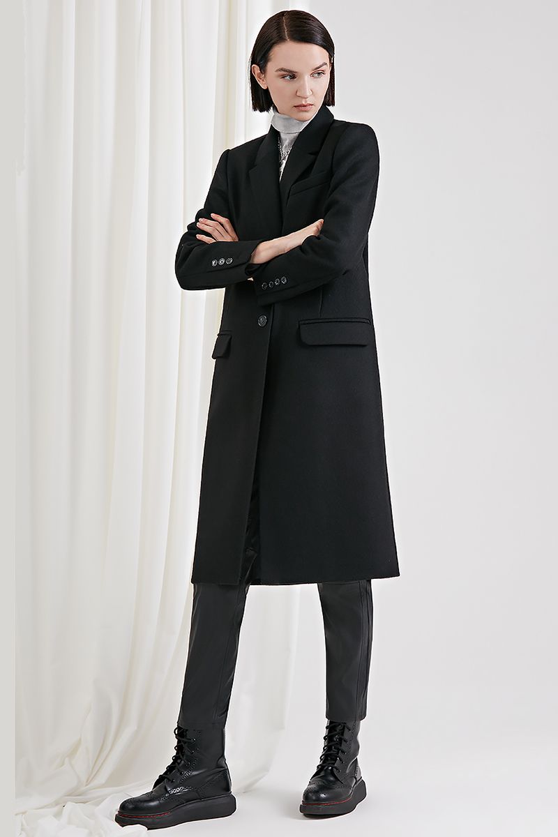 Женское пальто Moveri by Larisa Balunova 6199 черный