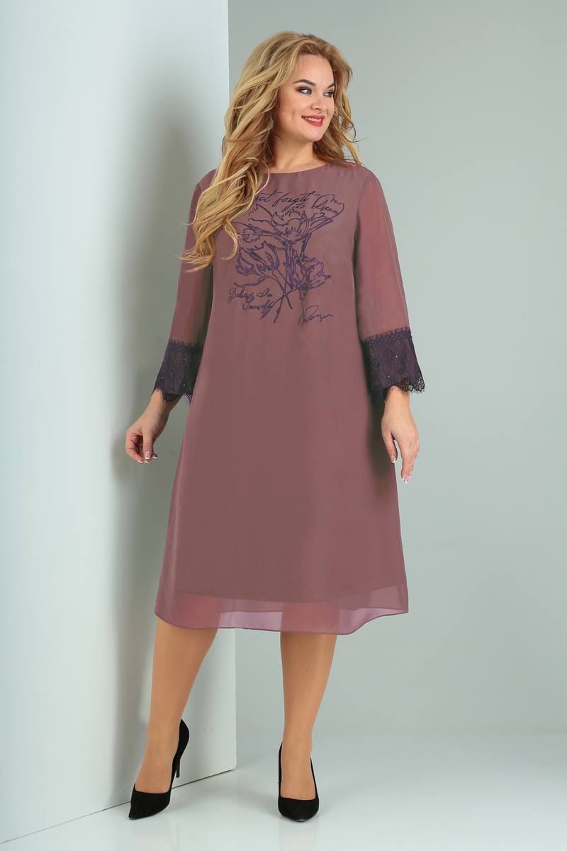 Платья Viola Style 0952 пепельно-розовый